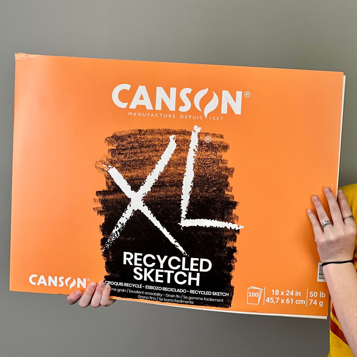Canson Recycled Sketch Pad 18x24 inch 100pgs